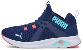 (Youth) Puma Enzo 2 Weave Sports Running Shoes Blue/Orange/White 193165-14 (Youth) Puma Enzo 2 Weave Sports Running Shoes Blue/Orange/White 193165-14