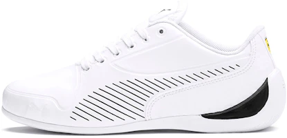 (Youth) Puma Ferrari Drift Cat 7s Ultra Low Top Running Shoes White/Black 306426-02 (Youth) Puma Ferrari Drift Cat 7s Ultra Low Top Running Shoes White/Black 306426-02