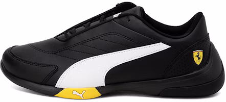 (Preschool) Puma Ferrari Kart Cat Iii Low Top Running Shoes Black/White/Yellow 306425-05 (Preschool) Puma Ferrari Kart Cat Iii Low Top Running Shoes Black/White/Yellow 306425-05