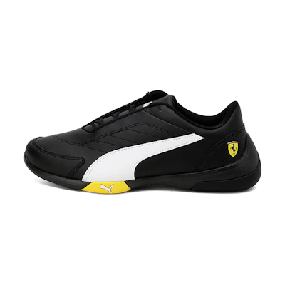 (PS) Puma Ferrari Kart Cat Iii Low Top Running Shoes Black/White/Yellow