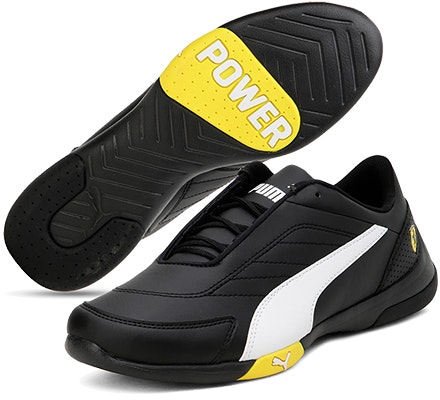 (Preschool) Puma Ferrari Kart Cat Iii Low Top Running Shoes Black/White/Yellow 306425-05 Purchase (Preschool) Puma Ferrari Kart Cat Iii Low Top Running Shoes Black/White/Yellow 306425-05