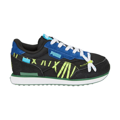 (Youth) Puma Future Rider 'Small World - Black Lime Squeeze'