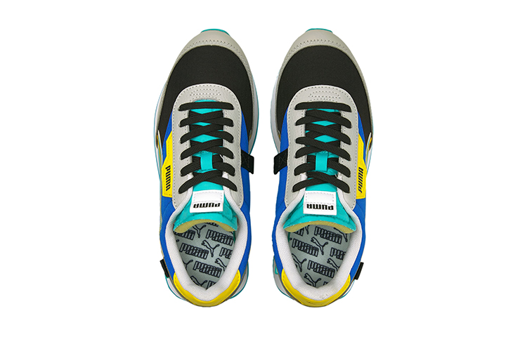 Lookbook (JR) Puma Future Rider 'Dua Warna Hitam Abu-abu Biru' 382031-03