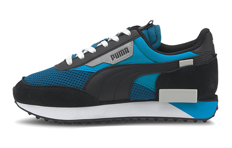 (Youth) Puma Future Rider Galaxy Low Top Running Shoes Blue/Black/White