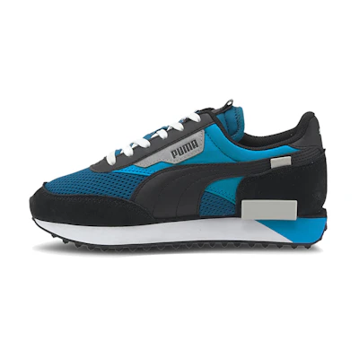 (Youth) Puma Future Rider Galaxy Low Top Running Shoes Blue/Black/White