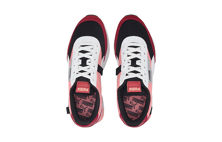 (Youth) Puma Future Rider Galaxy Low Top Running Shoes Black/White/Red 圖 3