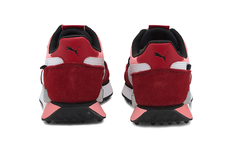 (Youth) Puma Future Rider Galaxy Low Top Running Shoes Black/White/Red 圖 4