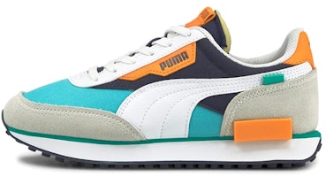 (Youth) Puma Future Rider Play On 'Grey White Blue' 372349-22 (Youth) Puma Future Rider Play On 'Grey White Blue' 372349-22
