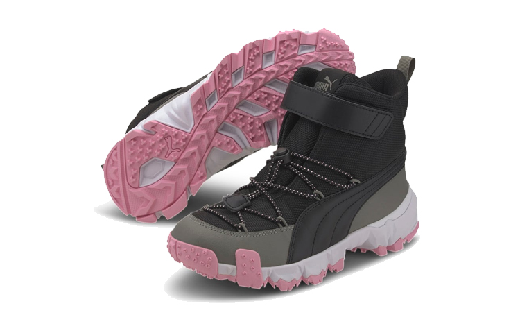 Lookbook (Youth) Puma Maka V Jr 'Black Pink' 192533-06