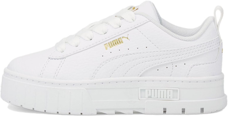 (Youth) Puma Mayze Leather 'White Team Gold' 384528-01 Buy (Youth) Puma Mayze Leather 'White Team Gold' 384528-01