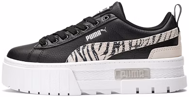 (Youth) Puma Mayze Zebra 'Black Silver Ivory Glow' 383225-01 (Youth) Puma Mayze Zebra 'Black Silver Ivory Glow' 383225-01