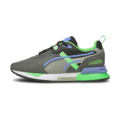 (Youth) Puma Mirage Tech Sports Running Shoes Grey/Green/Blue
