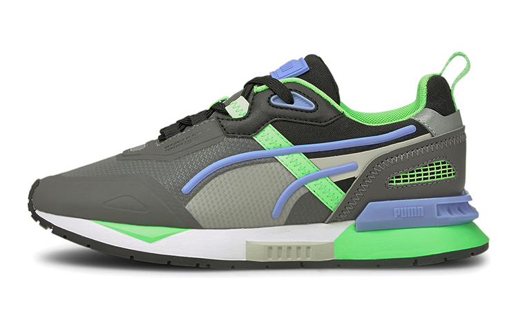 (Youth) Puma Mirage Tech Sports Running Shoes Grey/Green/Blue 381945-01