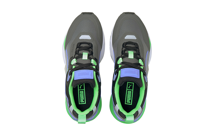 Lookbook (JR) Chaussures de running Puma Mirage Tech Gris/Vert/Bleu 381945-01