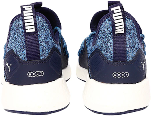 (JR) Puma Nrgy Neko Gebreide Hardloopschoenen Blauw/Wit 191747-10 Shop (JR) Puma Nrgy Neko Gebreide Hardloopschoenen Blauw/Wit 191747-10