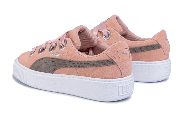 Shop 大童 PUMA Platform Kiss Sd Jr 休閒 低幫 兒童板鞋 杏