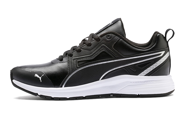 (Youth) Puma Pure Jogger Running Shoes Black/White 370665-01