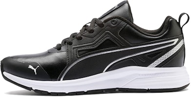(Youth) Puma Pure Jogger Running Shoes Black/White 370665-01 (Youth) Puma Pure Jogger Running Shoes Black/White 370665-01