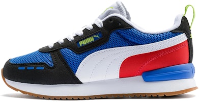 (Youth) Puma R78 Low Top Running Shoes Black/White/Blue 373616-03 (Youth) Puma R78 Low Top Running Shoes Black/White/Blue 373616-03