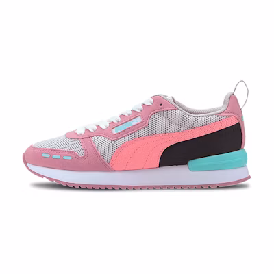 (Youth) Puma R78 Low Top Running Shoes Pink/White/Blue