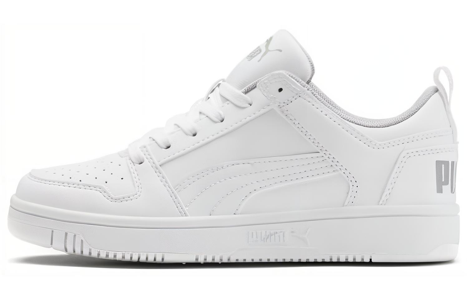 Buy (JR) プーマ リバウンド ジョイ ロー "ホワイト/グレー/バイオレット" 381985-01