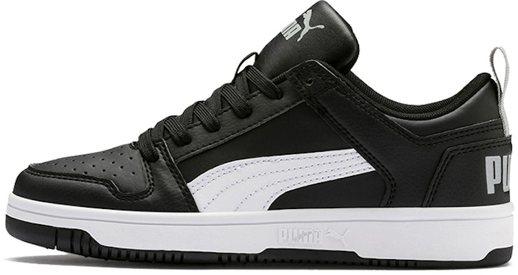 (Youth) Puma Rebound Layup Lo Low Top Black/White 370490-02 Buy (Youth) Puma Rebound Layup Lo Low Top Black/White 370490-02