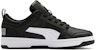 (JR) Puma Rebound Layup Lo Top Hitam/Putih Rendah 370490-02