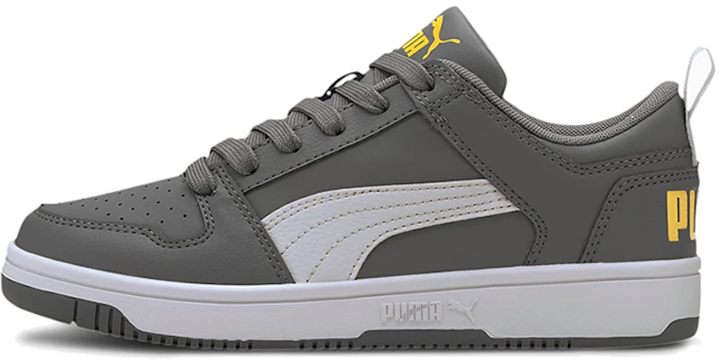 (JR) 彪马Rebound Layup Lo低帮灰白黄篮球鞋 370490-09 Buy (JR) 彪马Rebound Layup Lo低帮灰白黄篮球鞋 370490-09