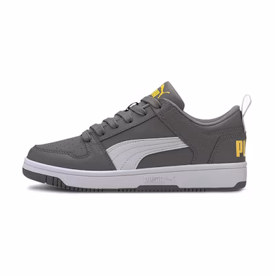 (Youth) Puma Rebound Layup Lo Low Top Grey/White/Yellow