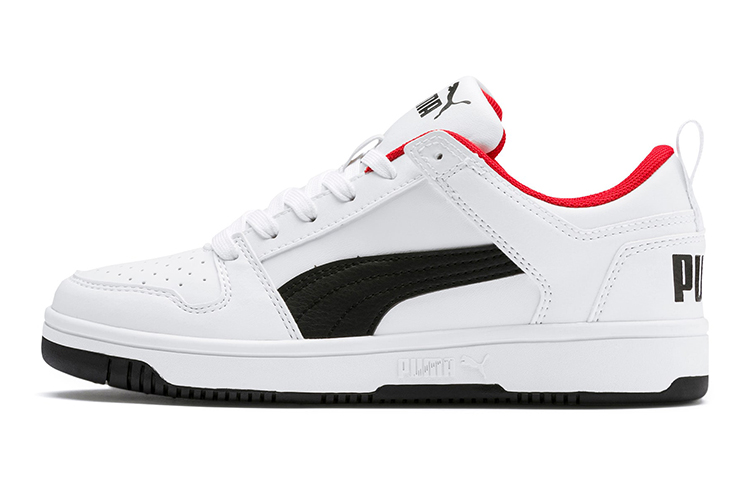 Buy (Youth) Puma Rebound Layup Lo Low Top White/Red/Black 370490-01