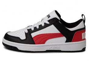 (Youth) Puma Rebound Layup Low SL Jr Sneakers Red/Black 370490-07 (Youth) Puma Rebound Layup Low SL Jr Sneakers Red/Black 370490-07