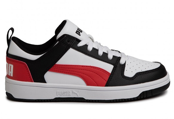 (Youth) Puma Rebound Layup Low SL Jr Sneakers Red/Black 370490-07 Order (Youth) Puma Rebound Layup Low SL Jr Sneakers Red/Black 370490-07