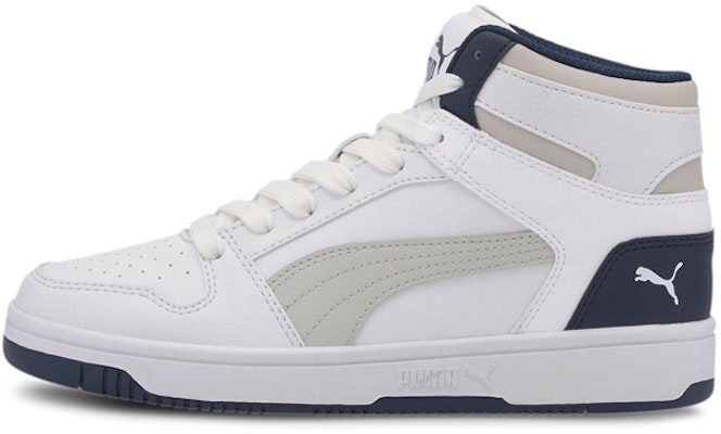 (JR) プーマ リバウンド レイアップ SL MID 白/グレー 370486-10 Buy (JR) プーマ リバウンド レイアップ SL MID 白/グレー 370486-10