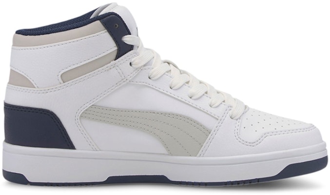 (JR) プーマ リバウンド レイアップ SL MID 白/グレー 370486-10 Order (JR) プーマ リバウンド レイアップ SL MID 白/グレー 370486-10