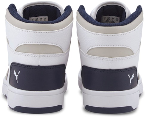 (JR) プーマ リバウンド レイアップ SL MID 白/グレー 370486-10 Shop (JR) プーマ リバウンド レイアップ SL MID 白/グレー 370486-10