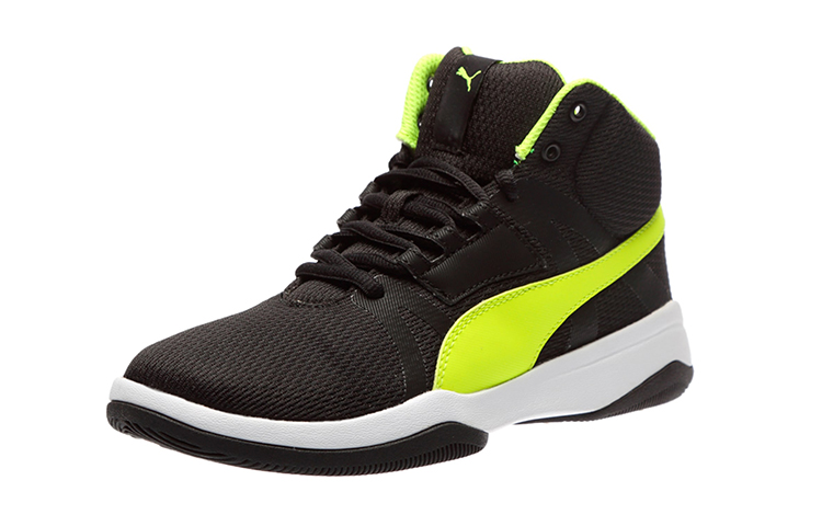 Lookbook 大童 Puma Rebound Street Evo Jr 減震防滑耐磨 中筒籃球鞋 黑綠