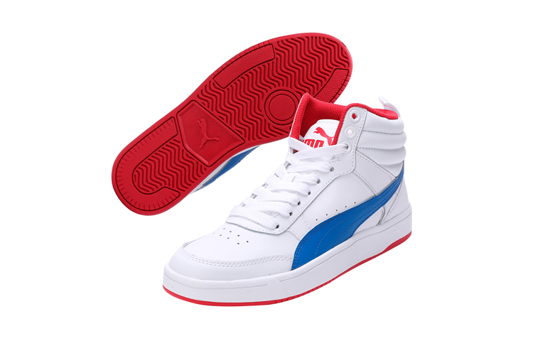 Lookbook (Youth) Puma Rebound Street V2 Leather 'White Red' 363913-07