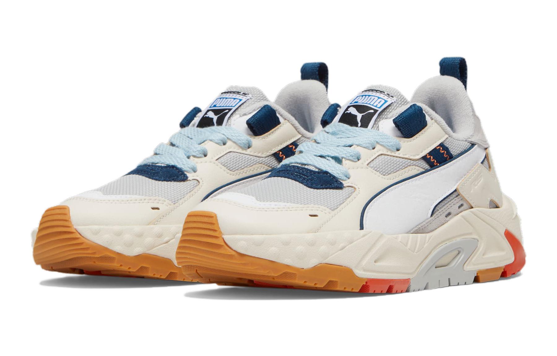 Lookbook 大童 PUMA Rs-Trck 舒適運動 輕便耐磨 低筒 兒童跑步鞋 白灰