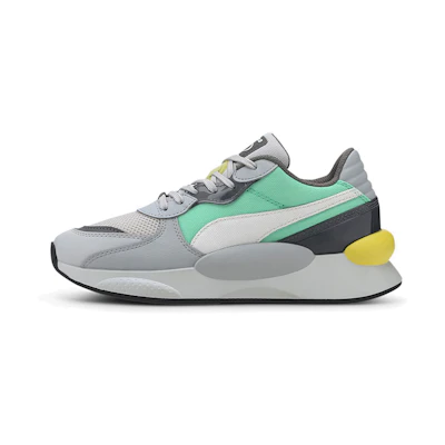 (Youth) Puma Rs 9.8 Fresh Low Top Running Shoes Black/Grey/Green