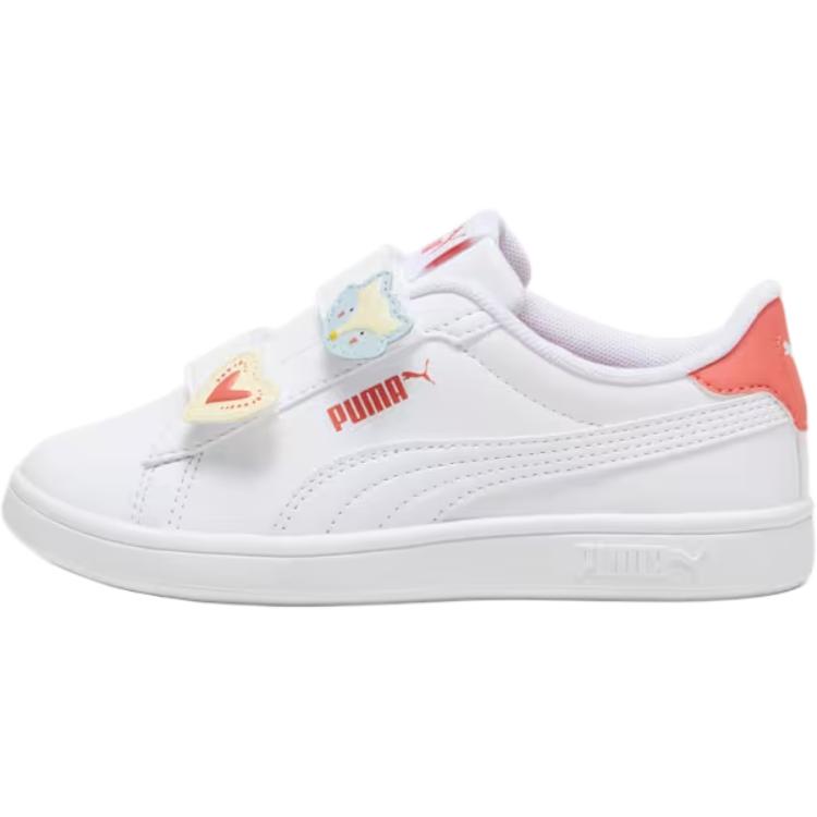 (Youth) Puma Smash 3.0 Badges V Little Kid 'White Salmon' 397286-05