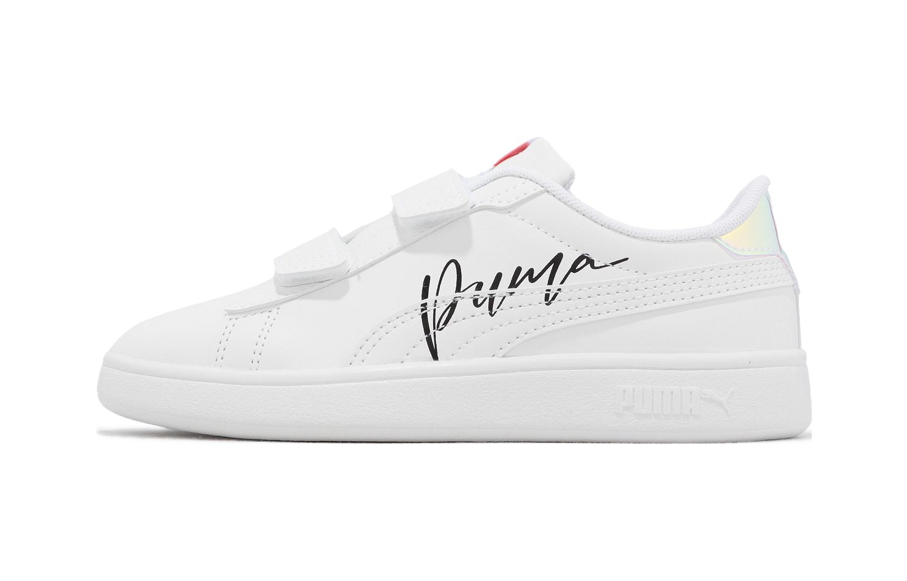 (Youth) Puma Smash 3.0 Leather Velcro Little Kid 'Crystal' 392574-01