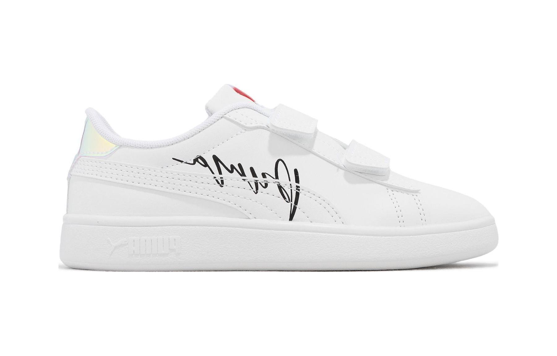 Order (JR) Puma Smash 3.0 Kulit Velcro Kanak-kanak 'Crystal' 392574-01