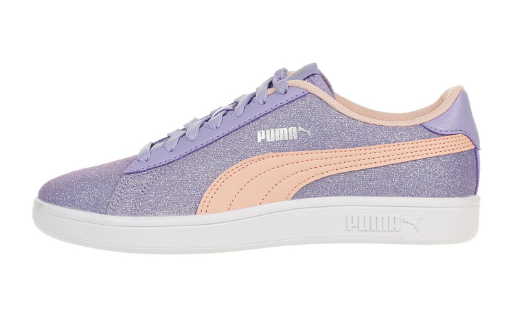 Buy 大童 PUMA Smash V2 Glitz Glam 休閒 輕便透氣 低筒 兒童球鞋 紫橙色