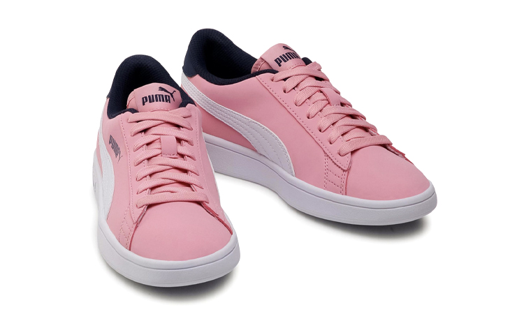 Lookbook 大童 PUMA Smash v2 Buck Jr 休閒 低筒 兒童板鞋 粉