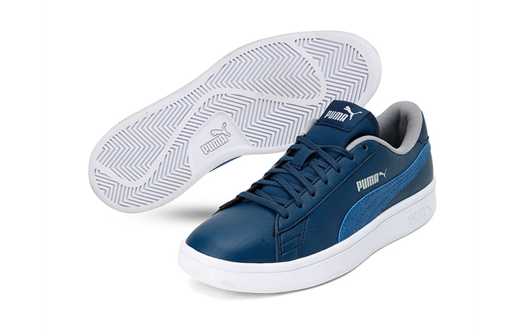 (Youth) Puma Smash v2 Garment Washed Jr 'Blue White' 圖 3