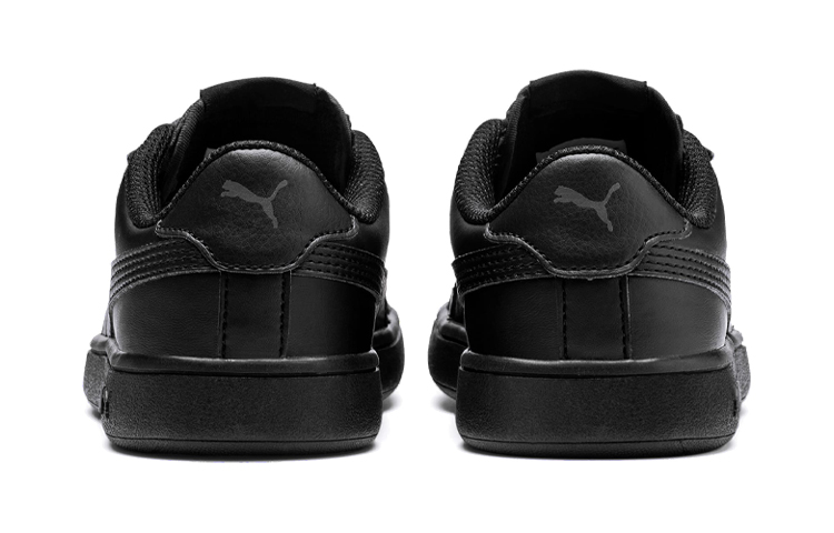 Shop (Youth) Puma Smash v2 Leather 'Triple Black' 365173-01
