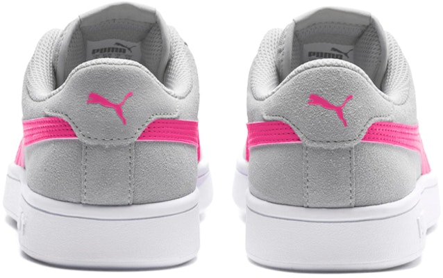 大童 PUMA Smash V2 珠皮 耐磨輕便 低幫 兒童板鞋 灰粉 Shop 大童 PUMA Smash V2 珠皮 耐磨輕便 低幫 兒童板鞋 灰粉