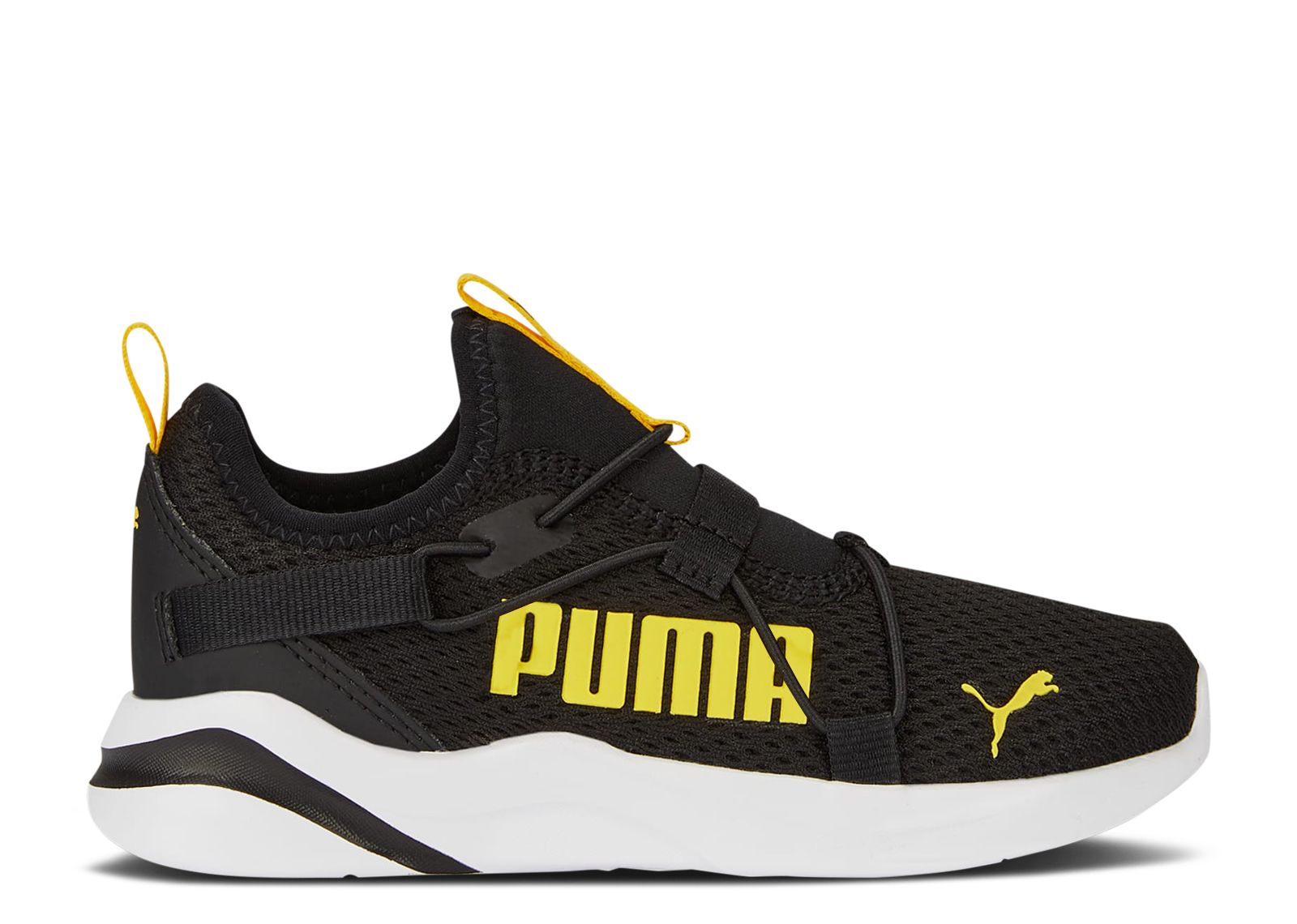 (Youth) Puma SoftRide Rift Pop 'Black Pel Yellow' 194774-14