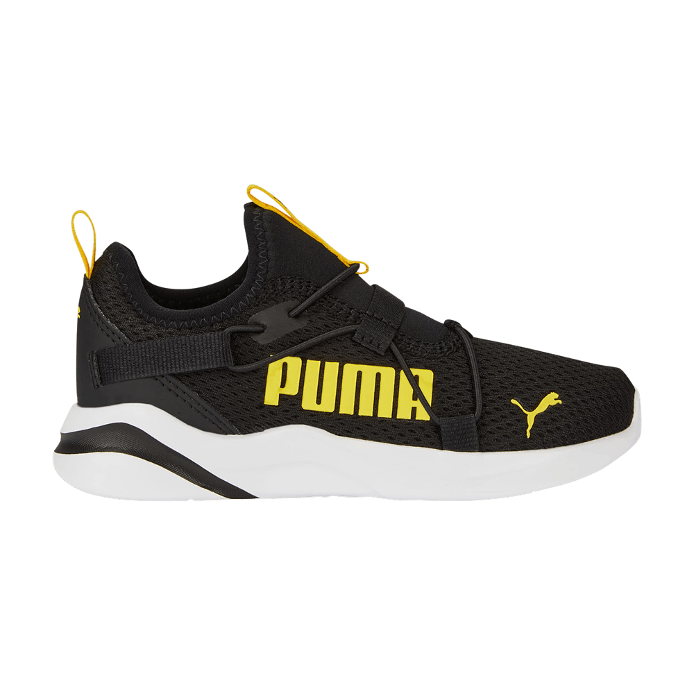 (Youth) Puma SoftRide Rift Pop 'Black Pel Yellow' 194774-14