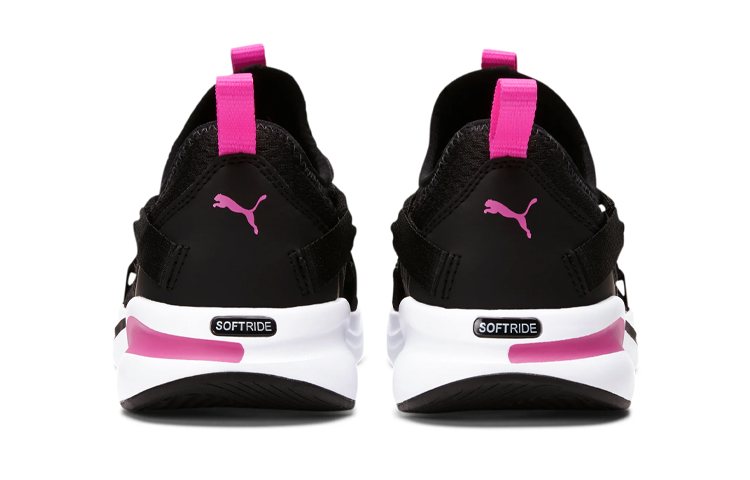 Shop 大童 Puma SoftRide Rift 滑入式 黑粉 跑鞋